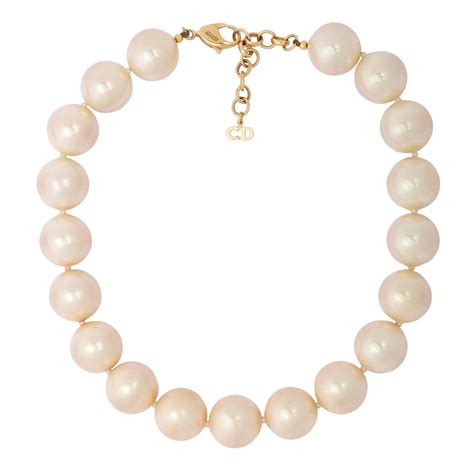 dior gold necklace with pearl|Dior pearl necklace price.